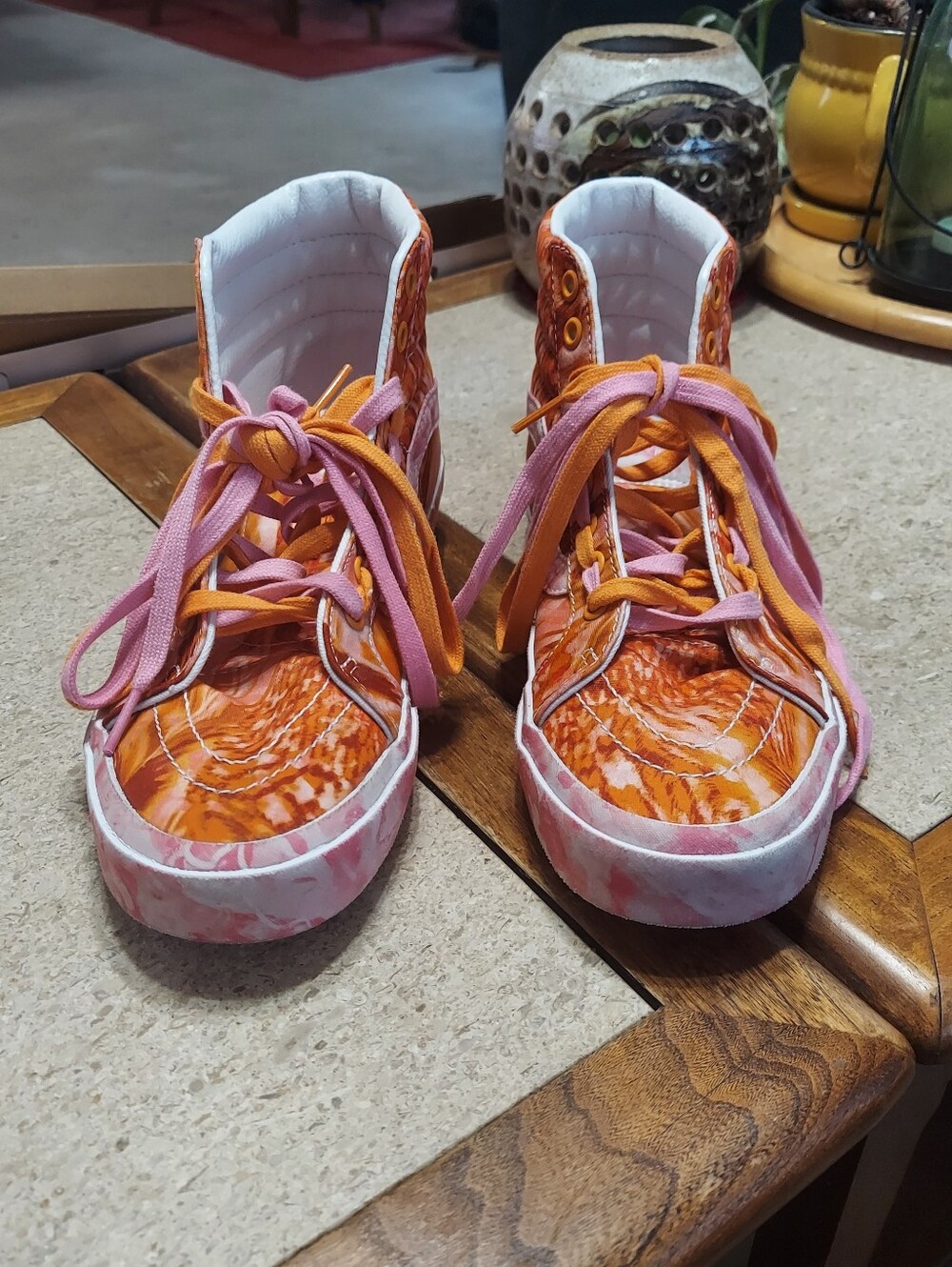 Vans Collina Strada SK8-Hi Orange and Pink Tie-Dye High-Tops Unisex M7 Or W8.5 - Picture 3 of 13